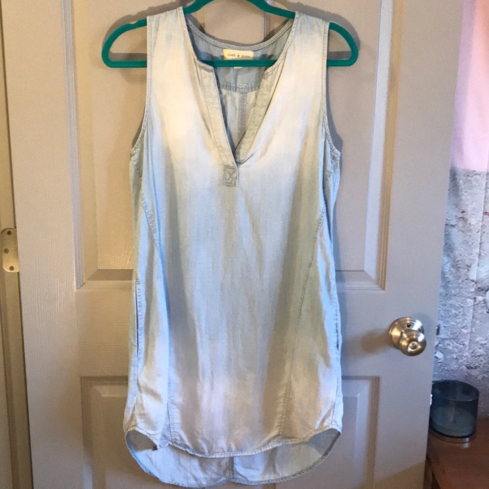 Cloth & stone denim chambray dress
